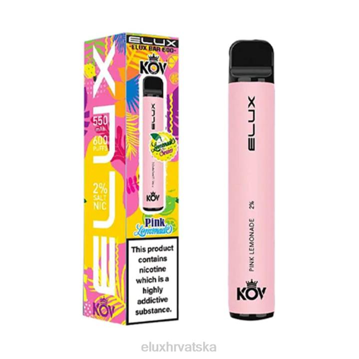 Elux Bar ružičasta limunada lemonade serija za jednokratnu upotrebu 482N104 | Elux Vape Review